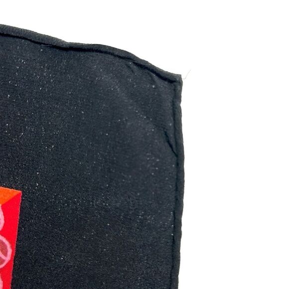 Diane Von Furstenberg Silk Scarf Asian Dragon Floral Black Magenta 34" DVF - Picture 13 of 14